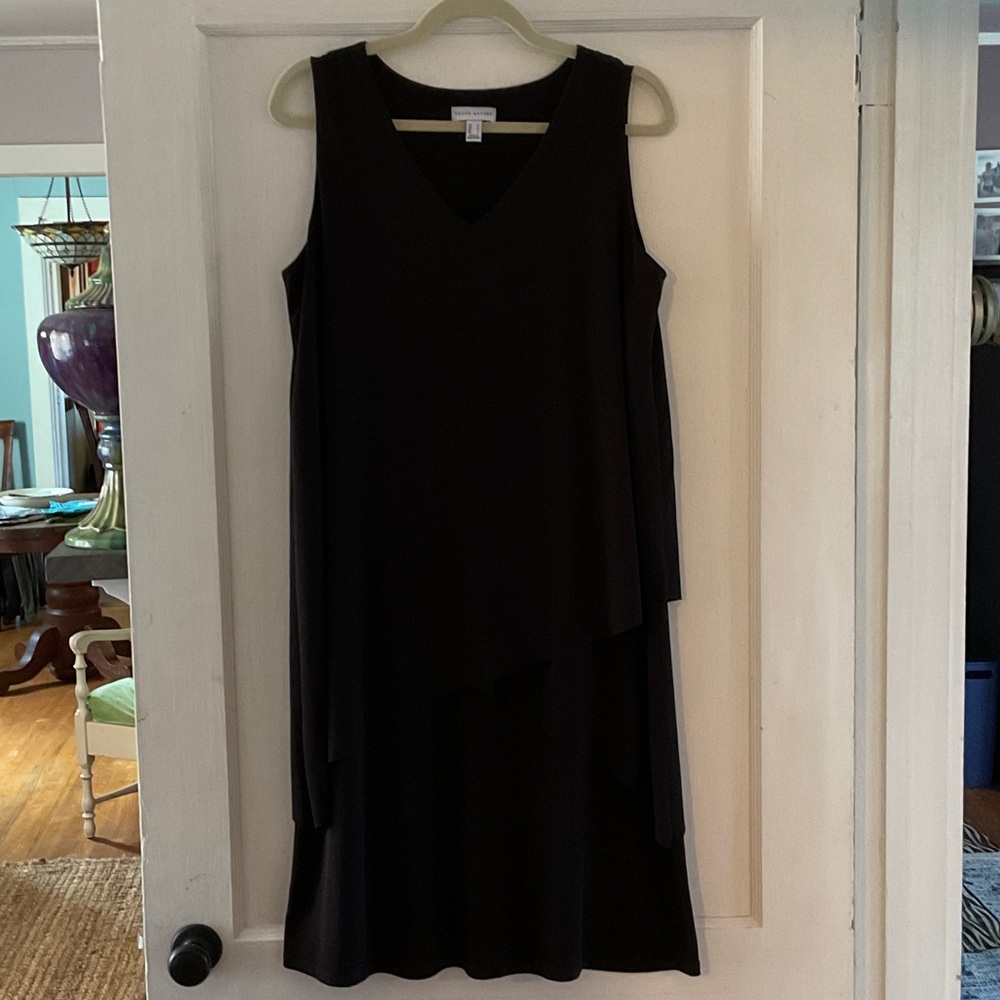 Susan Graver Elegant Black Asymmetrical Dress